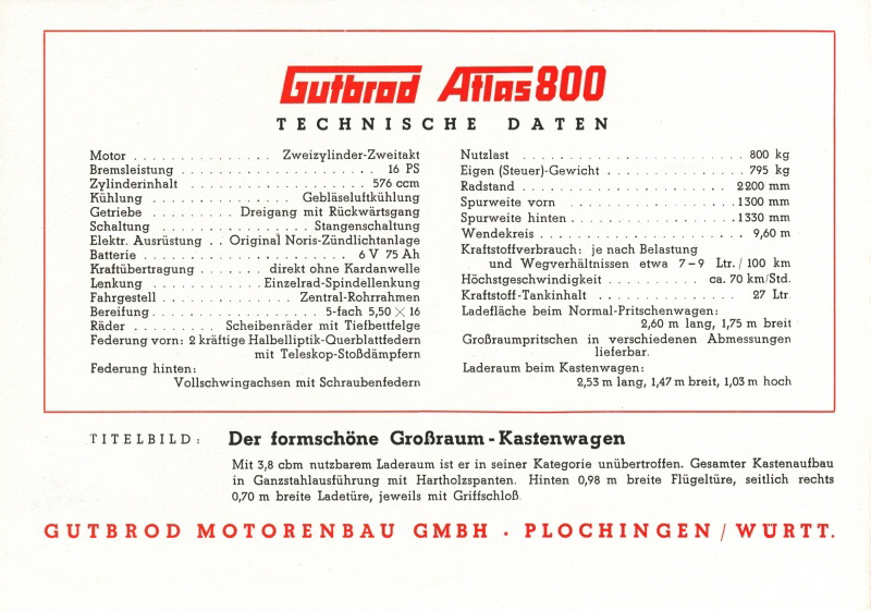 Gutbrod Atlas 800 ~1950 04