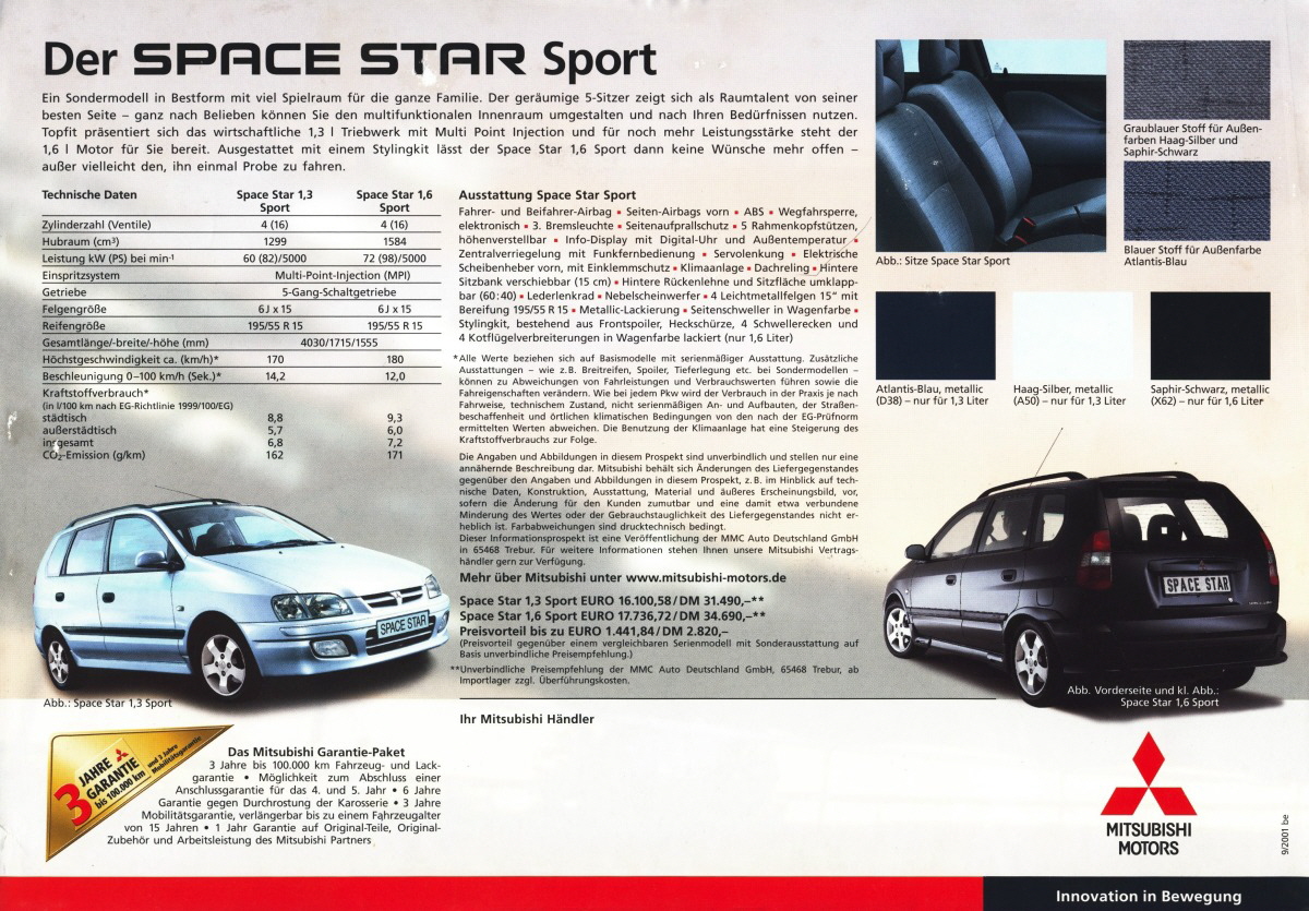Mitsubishi - Space Star 09-2001 Sport 02